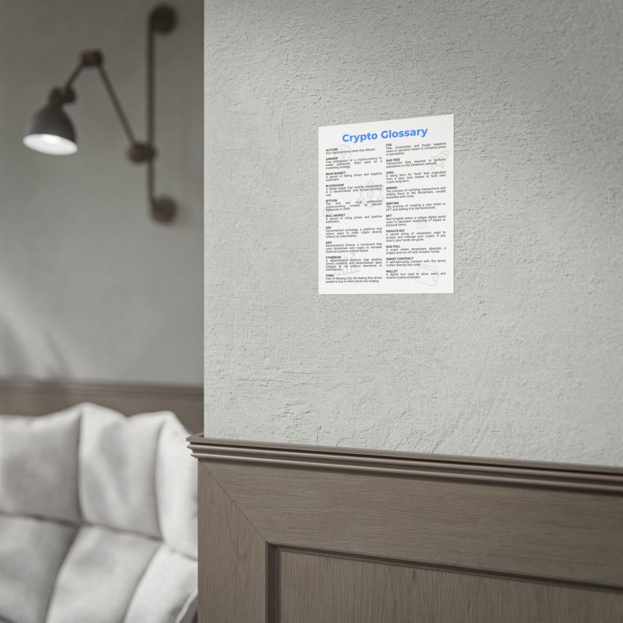 暗号用語集ポスター：トレーダーのための教育用Web3アート - Etsy 日本