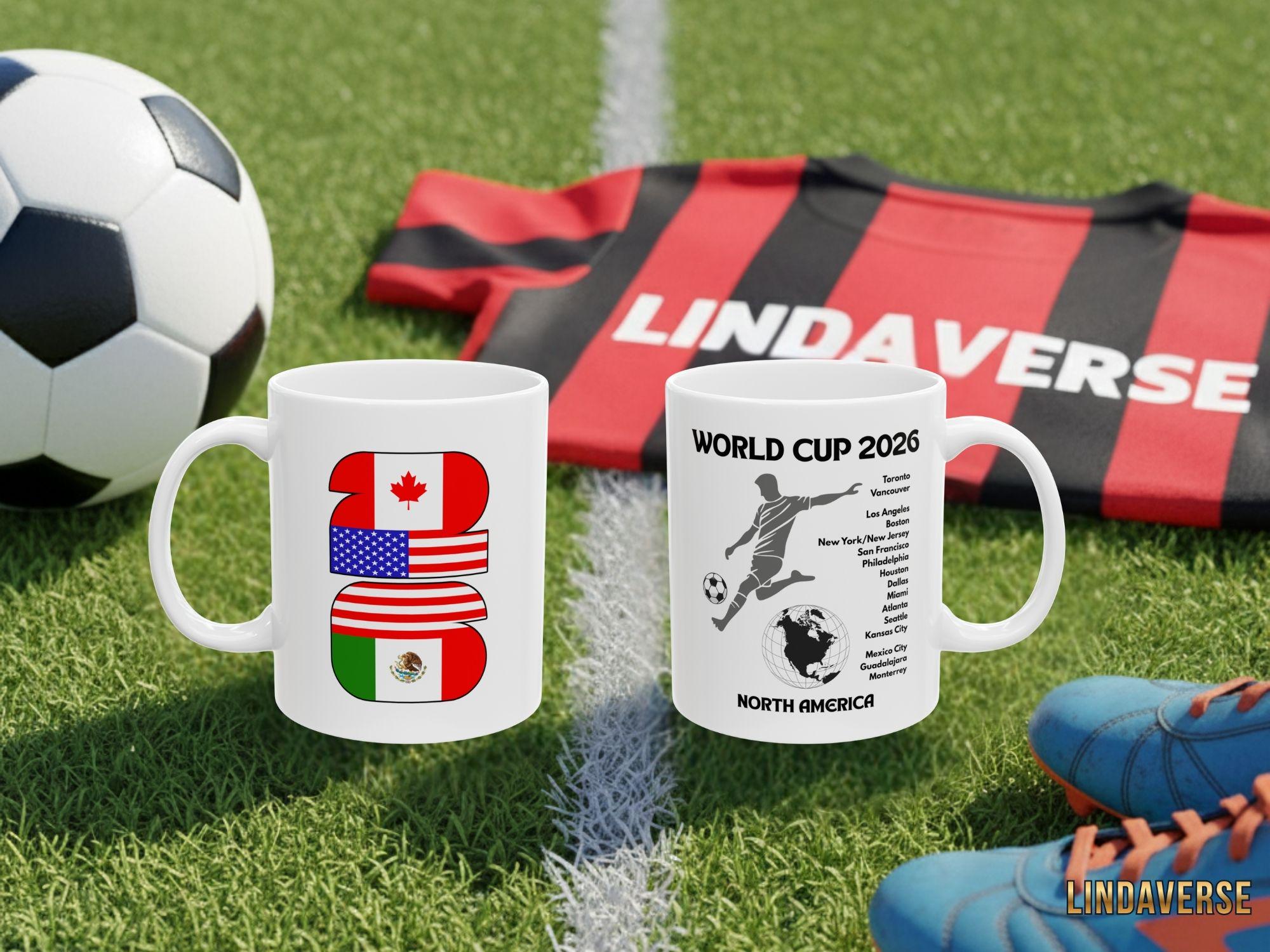 2026年ワールドカップサッカーマグカップ、カナダ、アメリカ、メキシコ 