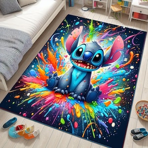 Cartoon Character Rug: Washable Kids Room Doormat