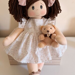 Dolls handmade | handmade girl gift | cloth doll | handmade dolls for girls | Baby doll | fabric doll | perfect 1st Birthday |w/customizable