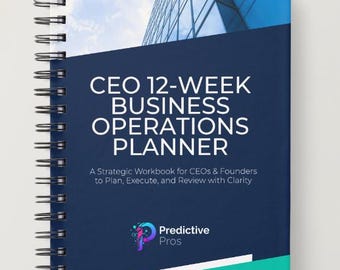 CEO 12-Week Business Operations Planner | Printable Business Workbook for Founders & Entrepreneurs