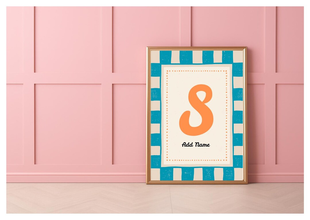 Personalized Initial Nursery Print | Custom Baby Name Wall Art - Etsy UK