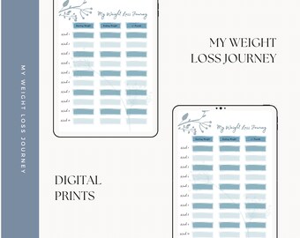 My weight loss journey, tracker, weekly weigh in, weight journal, goals