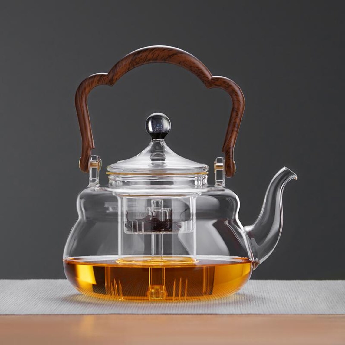High Borosilicate Glass Teapot Set: Heat Resistant, Modern Tea Service ...