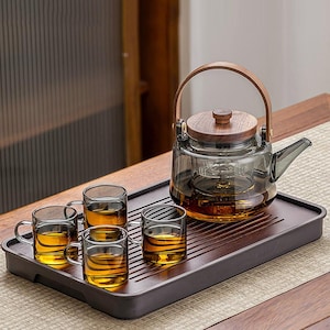 Glass teapot | electric ceramic stove teapot | high temperature resistant kettle with handle | flower teapot | tea set | tea party tea set