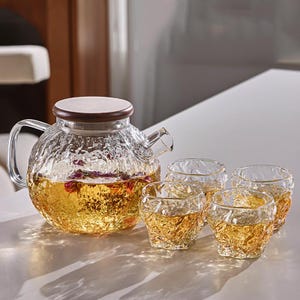Glass kettle|High temperature resistant teapot|Teapot|Flower teapot|Tea party set|Afternoon tea set|Wedding gift