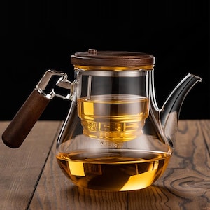 Heat-resistant teapot | Push-button tea and water separation cup tea maker | Tea party set | Kung Fu tea set | Afternoon tea set
