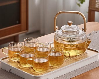 Glass Teapot Set | Kung Fu Tea Set, High Temperature Resistant