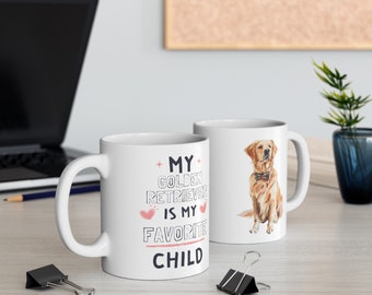 Cute and Funny Dog Mom Mug for Golden Retriever Owners