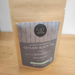 Ceylon black tea bags, Single-source Ceylon Tea, Authentic Ceylon tea, Dust 1 grade, black chai, high grade tea