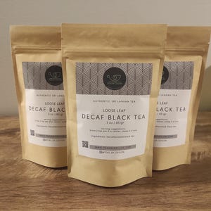 Decaf Ceylon Black Tea: Sri Lankan Loose Leaf