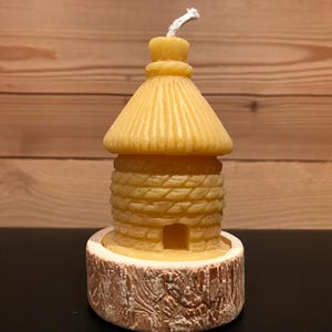 Bienenwachskerze, Naturkerze, handgemachte Kerze, Naturwachskerze, Bienenstockkerze, Honigkerze, Imkerkerze
