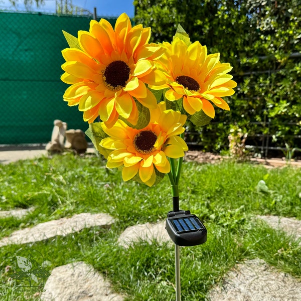 Sonnenblumen-Garten-Solarlampe, dekorative wasserdichte Solarbeleuchtung im Freien, Solar-Gartenverzierung