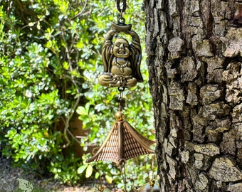 Buddha Feng Shui Windchime, Memorial Wind Chime Listen to the Wind, Garden Wind Bells for Serenity