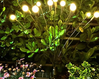 Solar Garden Lights, Outdoor Waterproof Solar Powered Lights With 10 Led, Garden And Patio Decor, Firefly Lights Outdoor