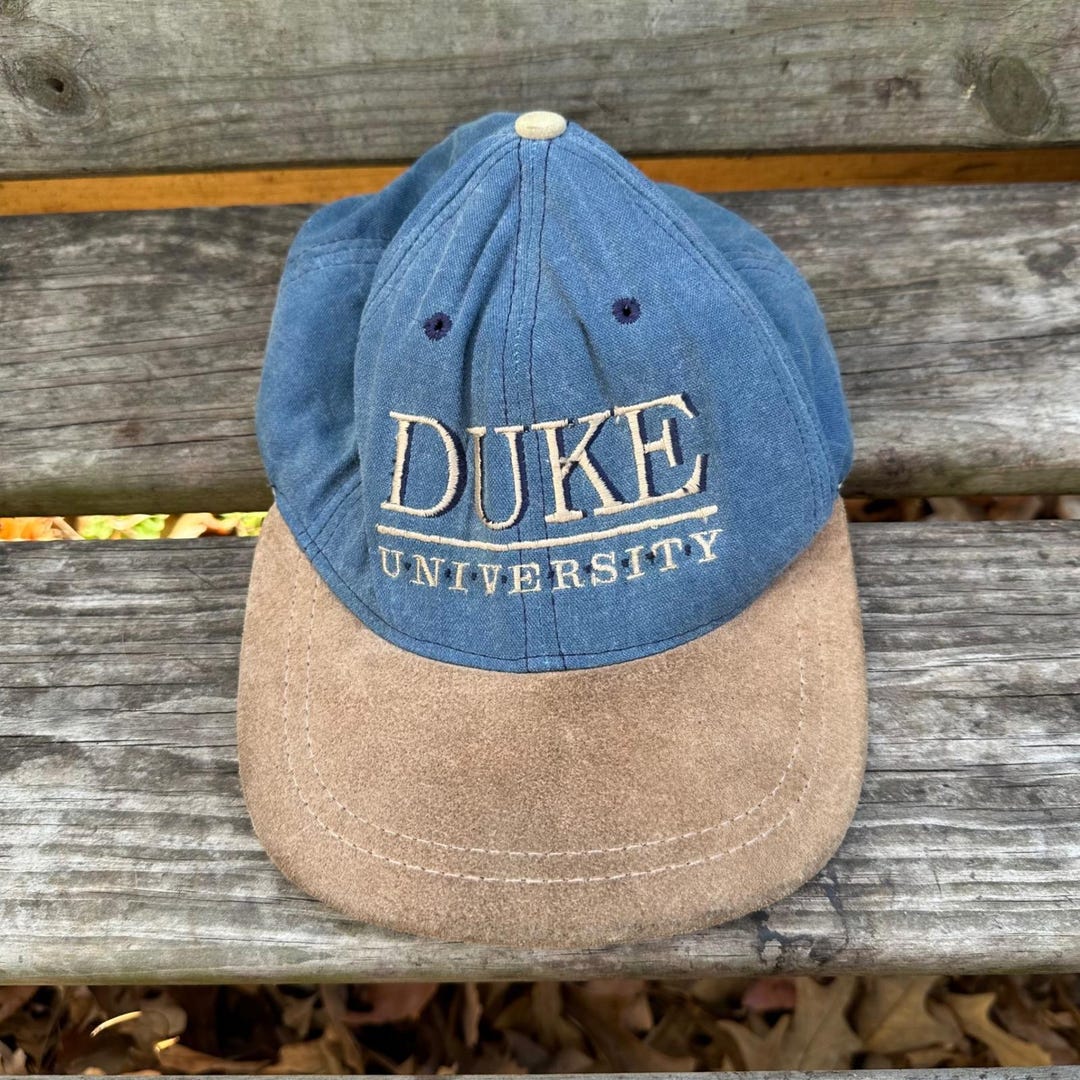 Duke Rafferty's Cap Vintage Duke University Baseball Cap Denim Suede Made in USA University ...