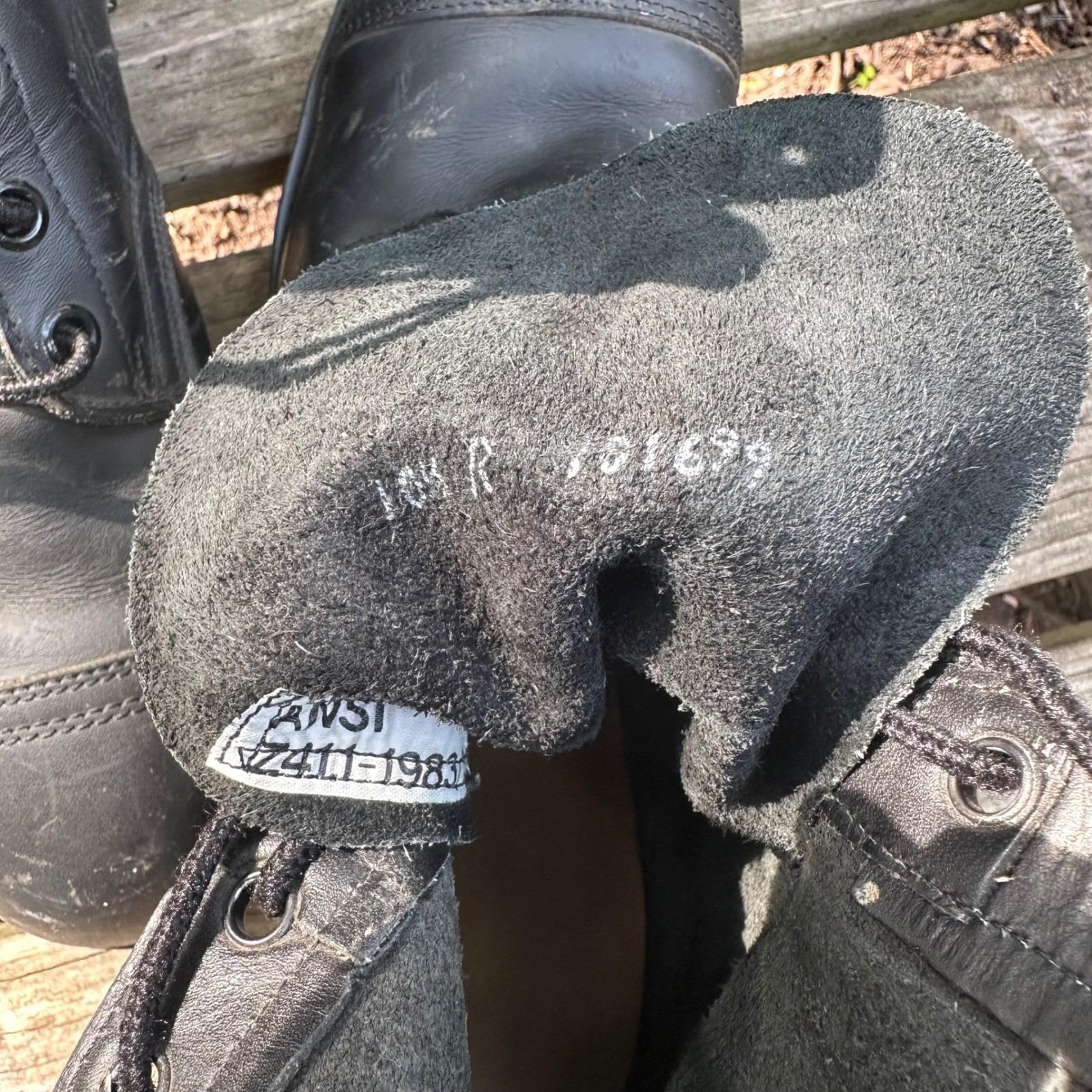 Vintage 90s Steel Toe Goodyear Biltrite Leather Military  display picture 1