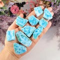 Larimar Mini Slab, Small AAA Larimar Crystal Slice from Dominican Republic, Jewelry Making and Display Stone product logo