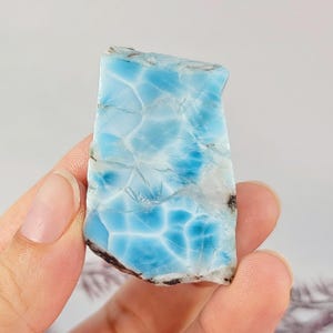 Larimar Slab 31g, Small Rough Blue Crystal from Dominican Republic