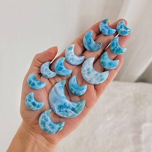 Larimar Moon Stone, Small High Grade Blue Crystal with Turtleback Patterns from Dominican Republic