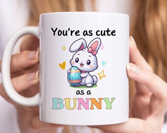 Mug lapin, cadeau lapin, tasse mignonne, cadeau Pâques, tasse de positivité