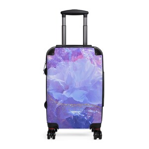 Stylish Floral Suitcase for Travel Enthusiasts, Luggage Bag, Travel Accessory, Vacation Gear, Unique Gift Idea