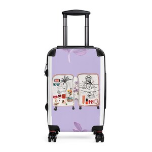 Travel Suitcases with Artistic Designs, Luggage, Vacation Essentials, Stylish Carry-On, Unique Travel Gear