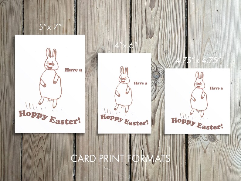 Carte de Pâques imprimable Carte de Pâques drôle pour la famille Carte de Pâques Carte de Pâques drôle imprimable en téléchargement numérique Carte de Pâques mignon lapin de Pâques image 2