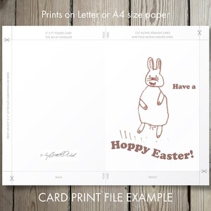 Printable Easter Card Funny easter card For Family Easter card Printable Funny EasterCard Digital Download Easter Card Cute Easter Bunny zdjęcie 3