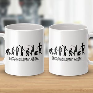 Evolution Mug, From Monkey to Her Servant, Gag Gift, Dominant Gifts, Mistress, Inappropriate, Domme, Femdom, bondage Naughty Sex 11oz, 15oz