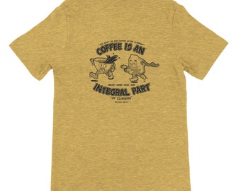 coffee is integral - Unisex T-Shirt mit Rundhalsausschnitt - Meliert