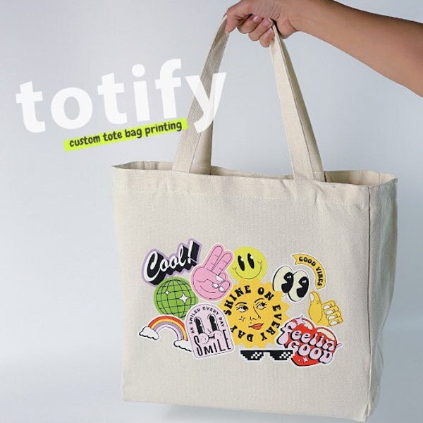 Customized Print Canvas Tote Bag T base 12oz | Bag Custom | Printing Canvas Bag | Custom Tote Bag | Shopping Bag