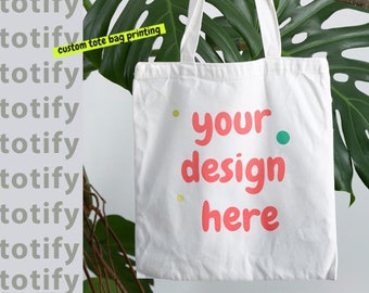 Customized Print flat Canvas Tote Bag T base 12oz | Bag Custom | Printing Canvas Bag | Custom Tote Bag | Shopping Bag