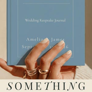 Something Blue Letters to the Bride Journal Personalized Wedding Keepsake Hardcover Bridal Shower Gift Custom Wedding Day Keepsake Book image 11