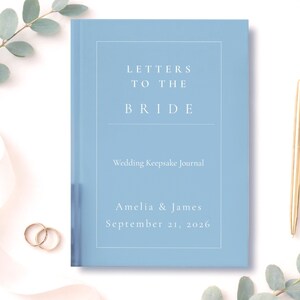 Something Blue Letters to the Bride Journal Personalized Wedding Keepsake Hardcover Bridal Shower Gift Custom Wedding Day Keepsake Book Bride Gift from Mom Gift from Grandma