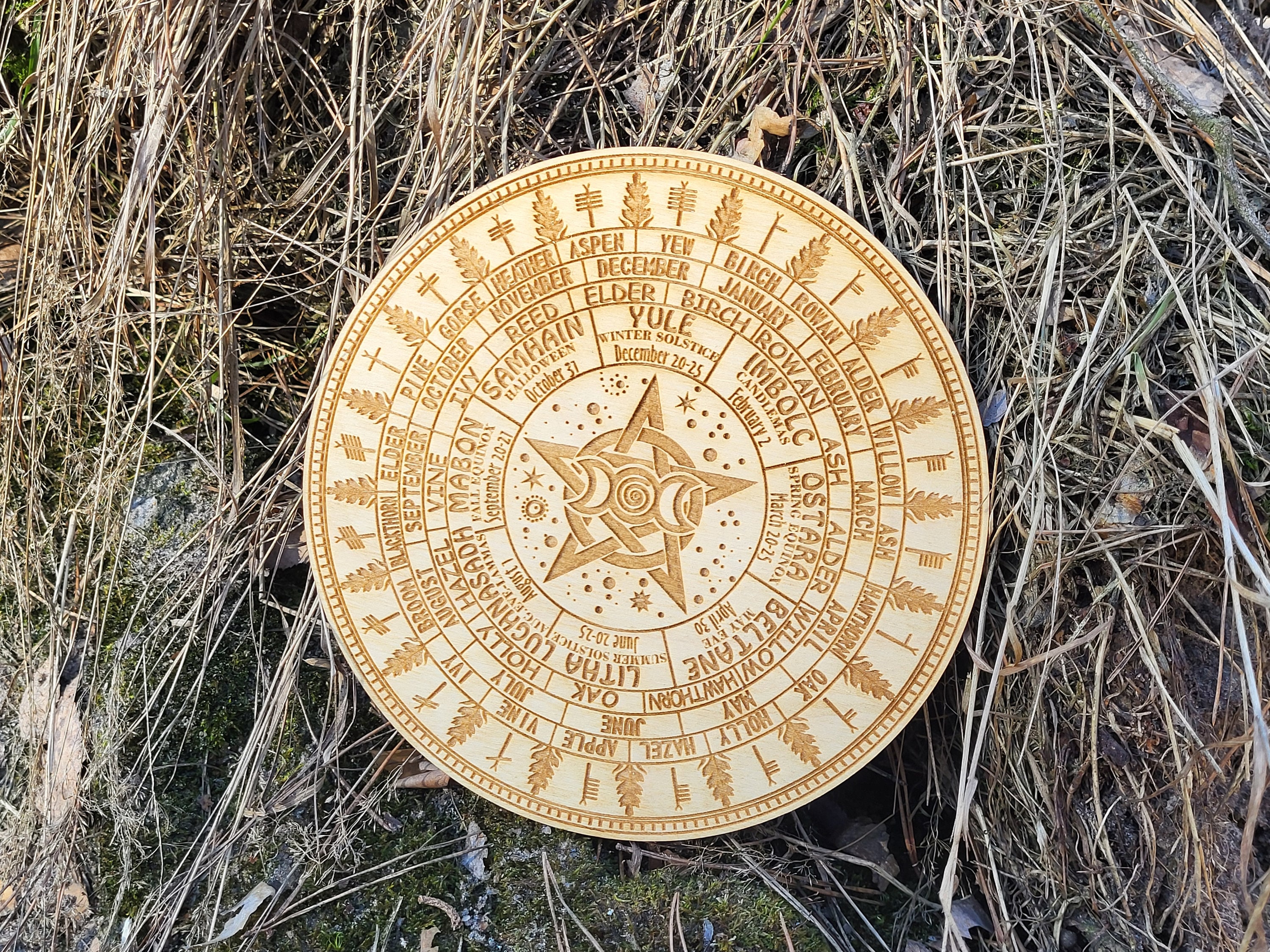 Ogham Runes Calendar - Celtic Wheel of the Year - Etsy