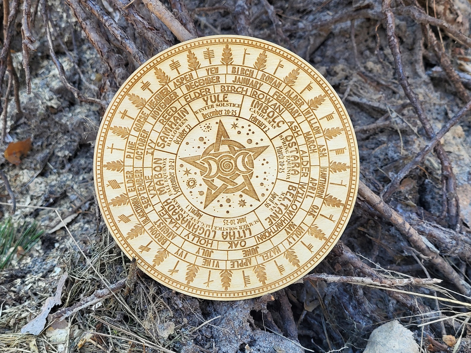 Ogham Runes Calendar - Celtic Wheel of the Year - Etsy