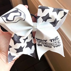 Storm Trooper Cheer Bow May the Fierce Be With You | Cheer Gifts | Cheerleader Bows