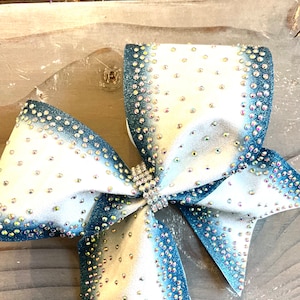 Ombre Glitter and Rhinestone Bow Customize Color | Cheer Bow | Competition Cheer Bow | Cheerleader Bows