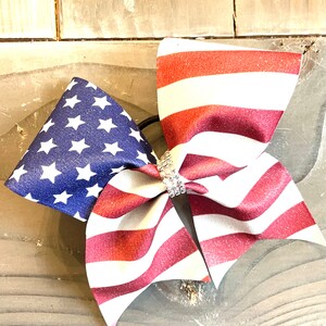 American Flag Cheer Bow | Cheer Bow | Cheer Gifts | Cheerleader Bows