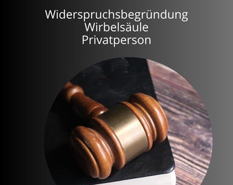 Musterschriftsatz Widerspruchsbegründung Wirbelsäule Privatperson