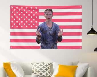 Rafe Cameron, Drew Starkey Photo Pink USA America Flag 3X5 Ft Personalized Flags Design Flag Tapestry Poster Dorm Room, Living Room, Bedroom