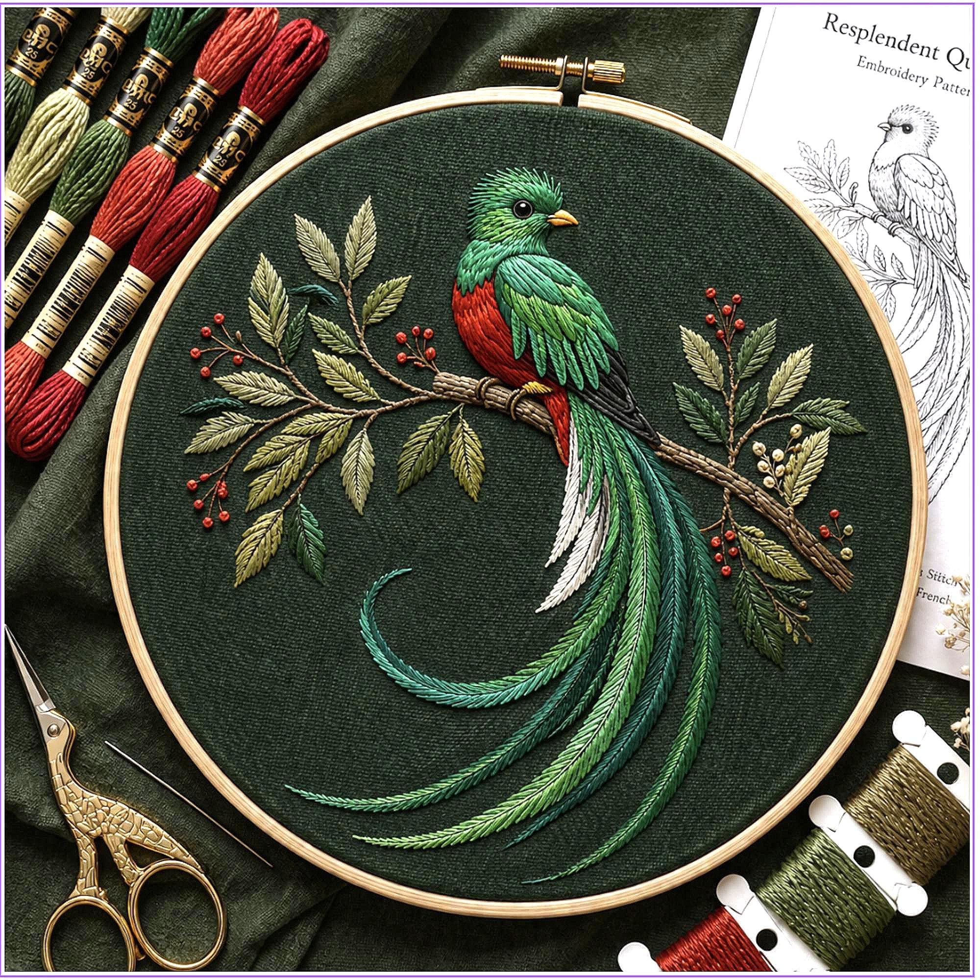 Quetzal Embroidery - Etsy