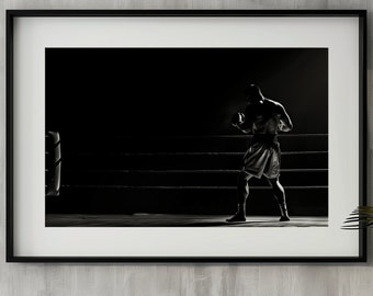 The Boxer - Black and White Picture | Printable Art | Wall Art | Digital Download | Wall Decor | Digital Printing