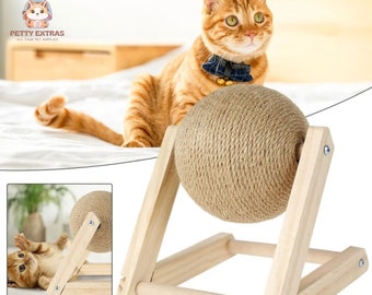 Handcrafted Sisal Cat Scratching Ball Toy - Interactive Claw Sharpener for Kittens