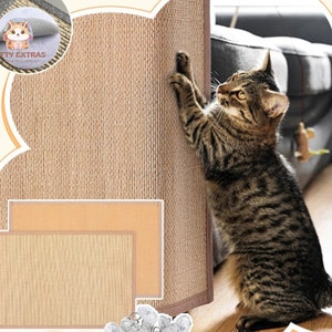 Bamboo Cat Scratcher Mat for Furniture Protection - Sofa Armrest to Side Coverage