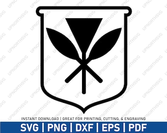 Kanaka Maoli Flag Symbol SVG | Native Hawaiian Polynesian | Hawaii | Print, Cut, & Engraving File | svg, pdf, eps, dxf, png