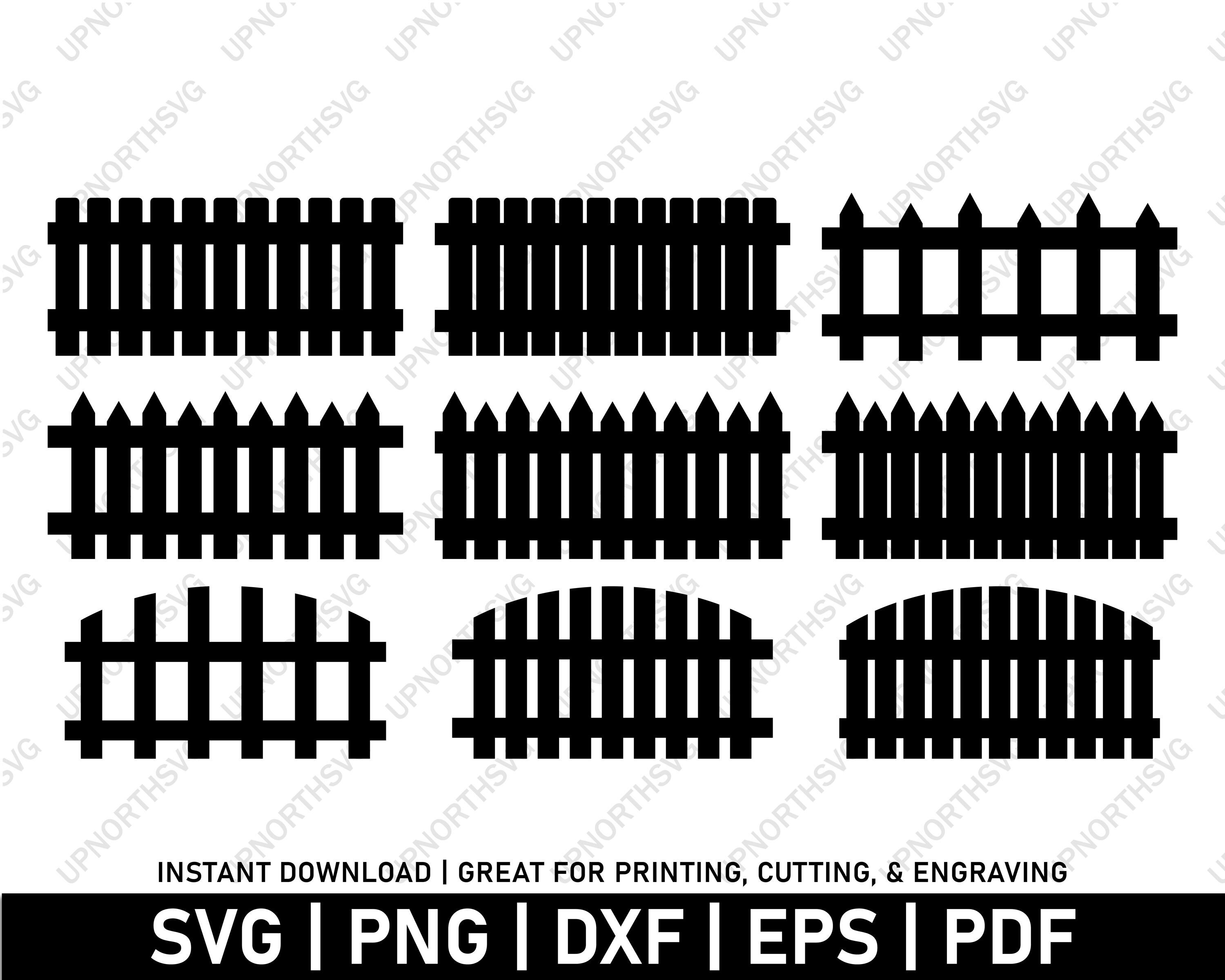 35 Fence SVG Bundle | Picket Fence Svg | Wrought Iron Cast Fence ...