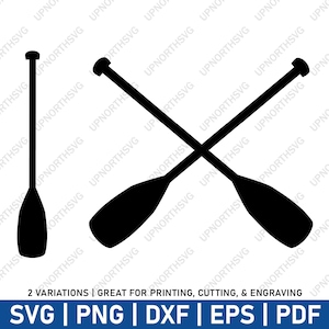 Canoe Paddle SVG Bundle | Wilderness Outdoor | Water Boating Graphic | Cricut or Laser | Cut, Print, or Engrave | png, pdf, eps, dfx, svg