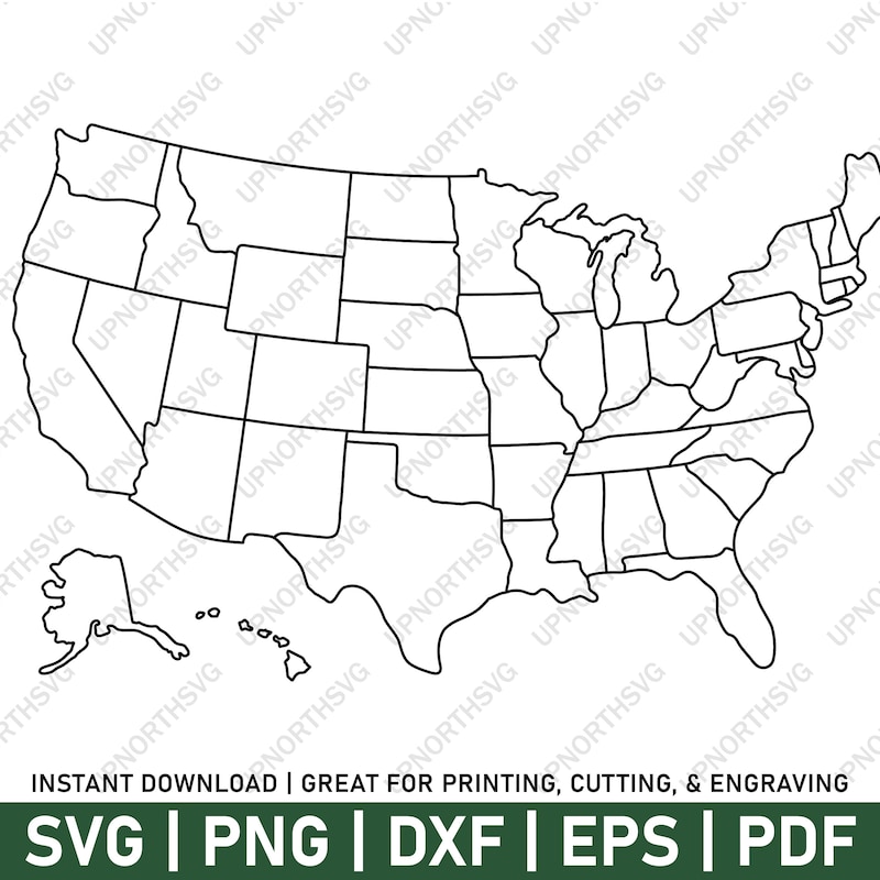 Blank Map of the United States - Il 800x800.6155809969 Dan4 